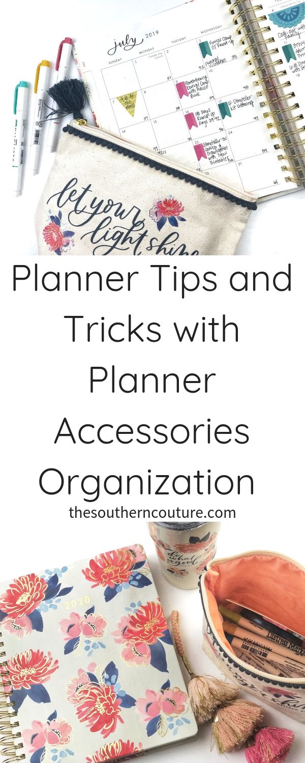 Today I'm sharing some new planner tips and tricks with planner accessories organization as I update from my last post how I'm keeping daily life organized. 
