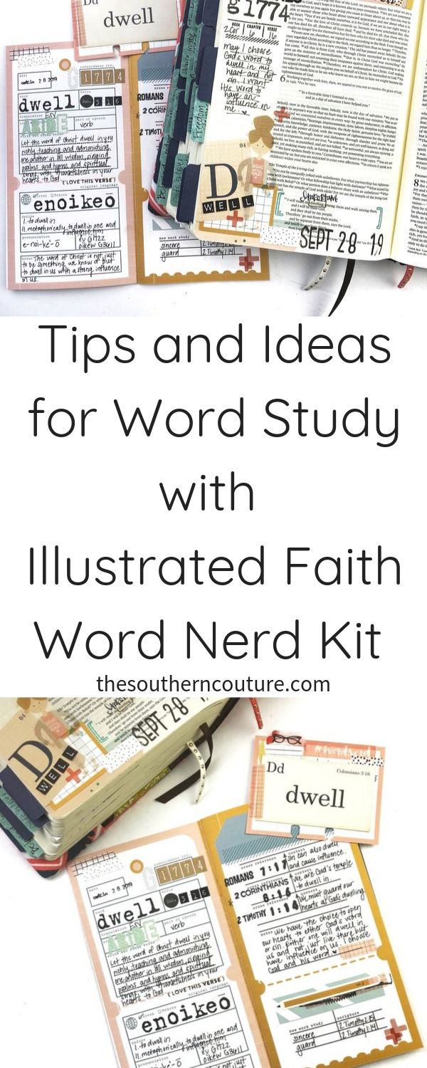 I am so excited to share my tips and ideas for word study with Illustrated Faith Word Nerd kit whether you choose to work through a journaling Bible, memorydex cards, and in the kit TN.  