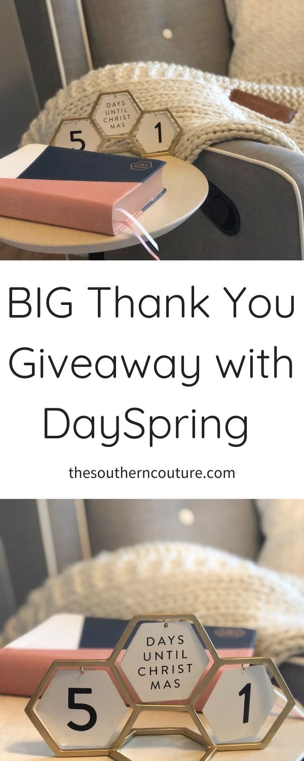 I am beyond excited for this BIG thank you Giveaway with DaySpring to hopefully express my gratitude for each of you. Check out DaySpring's new Simply Christmas collection and enter to win some fun prizes. 