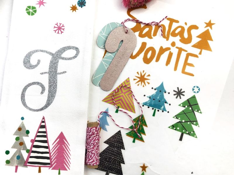 DIY Personalized Christmas Tea Towel using Cricut Maker