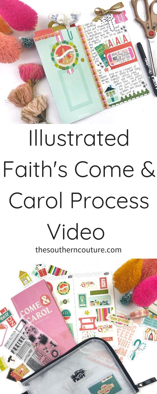 Check out this Illustrated Faith's Come & Carol process video showing you how to add inserts to the travelers notebook for extra journaling space as well as tips for finding scripture to journal in a Bible too. 