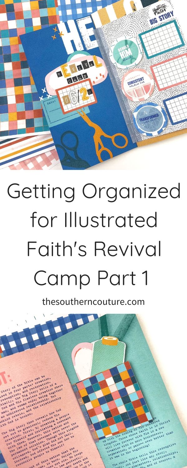 Let's pack our virtual bags and get ready for Illustrated Faith's Revival Camp this year. I'm sharing my devotional set-up and how I'm getting organized with stickers, printables, and more. 