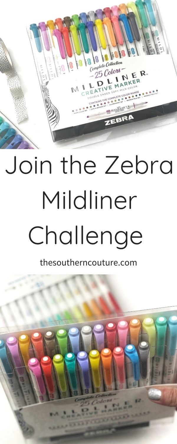 Get ready in December and January to join me for the Zebra Mildliner Challenge over on Instagram with a different theme for each week. Zebra will also be giving away prize packs! 