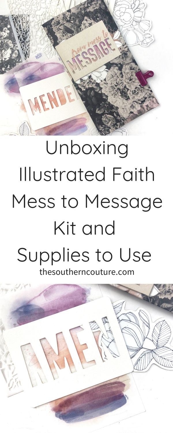 Today I am unboxing Illustrated Faith Mess to Message Kit and supplies to use that will coordinate perfectly. Let us begin this new year together with a fresh start in God's Word. 