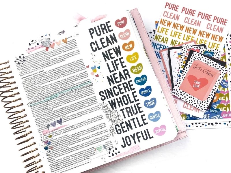 Valentines Shaker and Bible Journaling Entry using Printables
