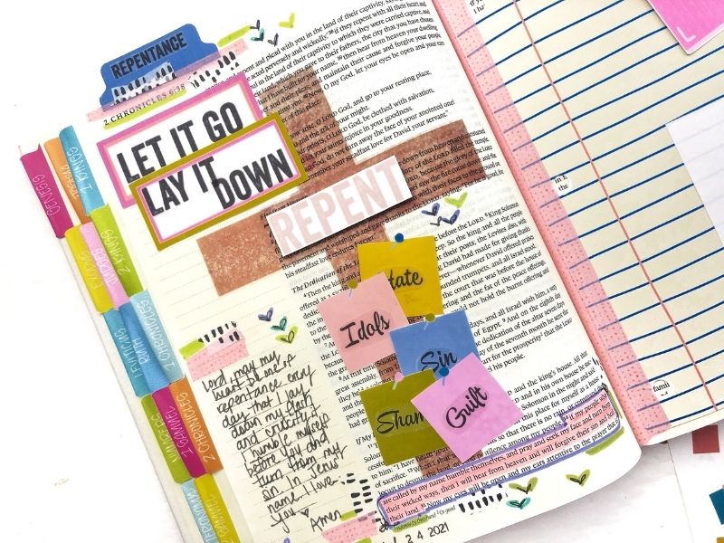 Easter Bible Journaling Entry Focusing on Repentance