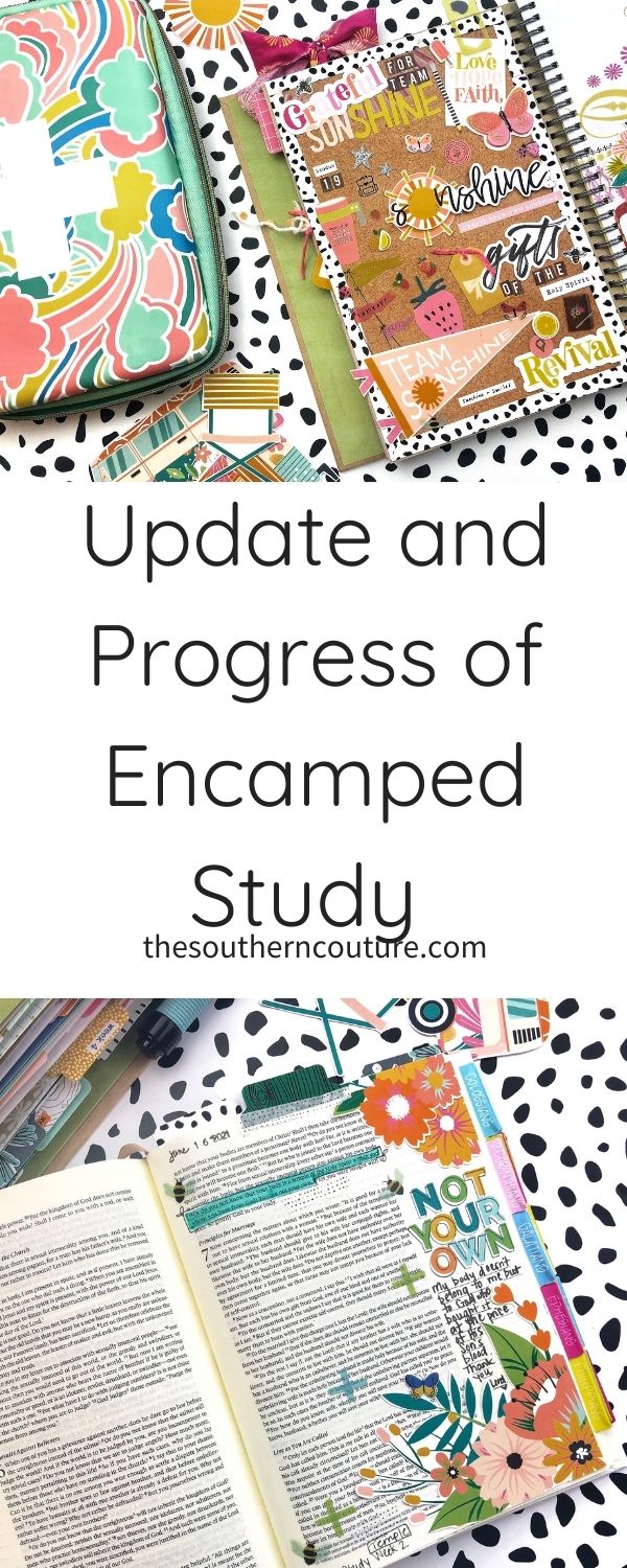 I thought it would be helpful to share an update and progress of Encamped study with how I have been working through each day. 