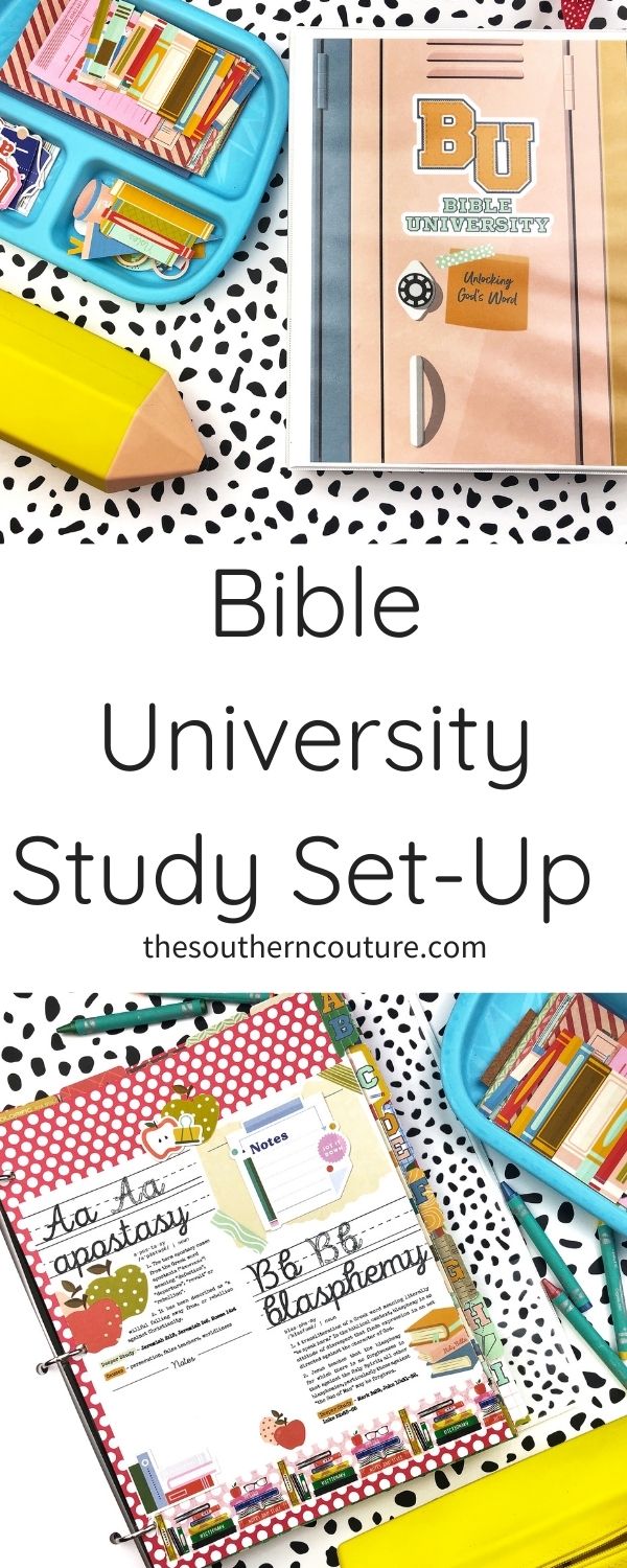 Hop on the bus with me today as I share my Bible University set-up. We do not want to be tardy for the first day of school. Roll call!