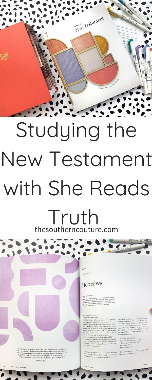 Later this month I will be studying the New Testament with She Reads Truth and cannot wait to dig deeper into God's Word and learn all that I can. 