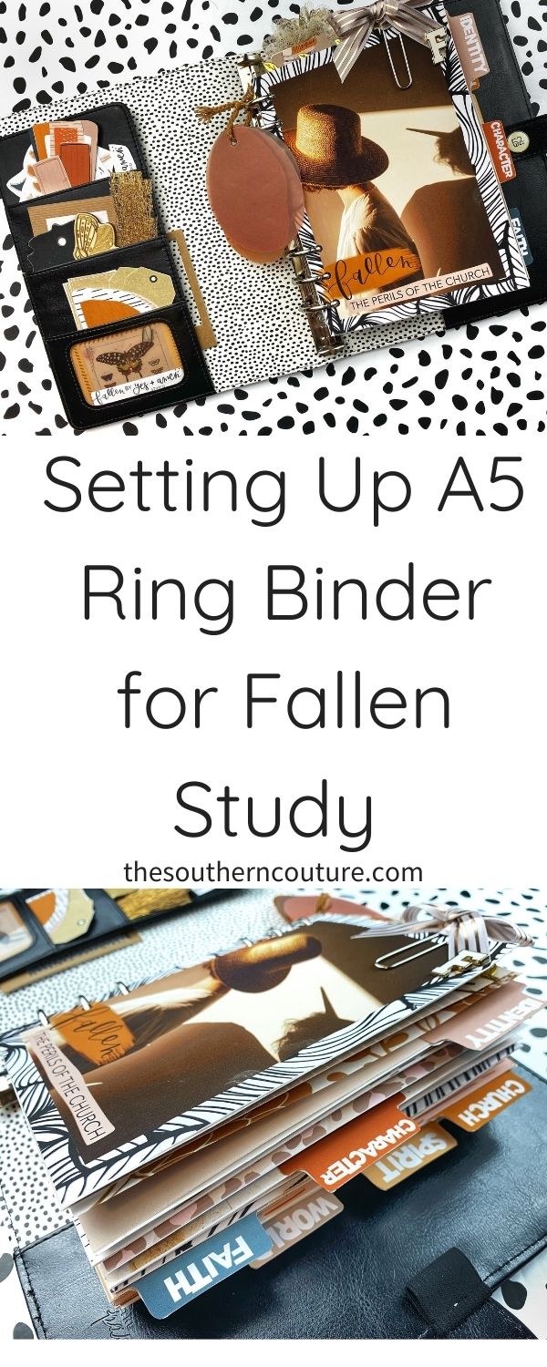I am sharing ideas for setting up A5 ring binder for new Fallen: The Perils of the Church Study from Yes & Amen Studio. 