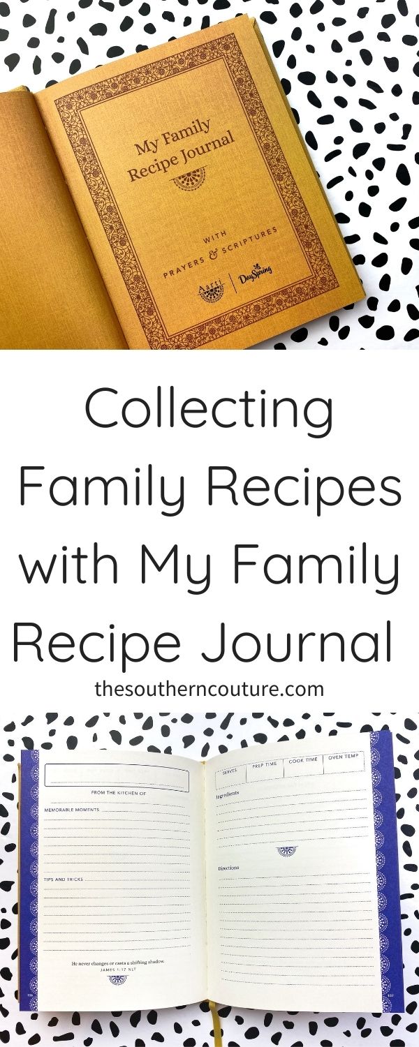 Today we are collecting family recipes with My Family Recipe Journal which is a perfect way to keep them alive for many generations. 