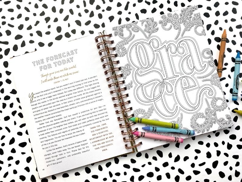 Devotional and Coloring Book All in One