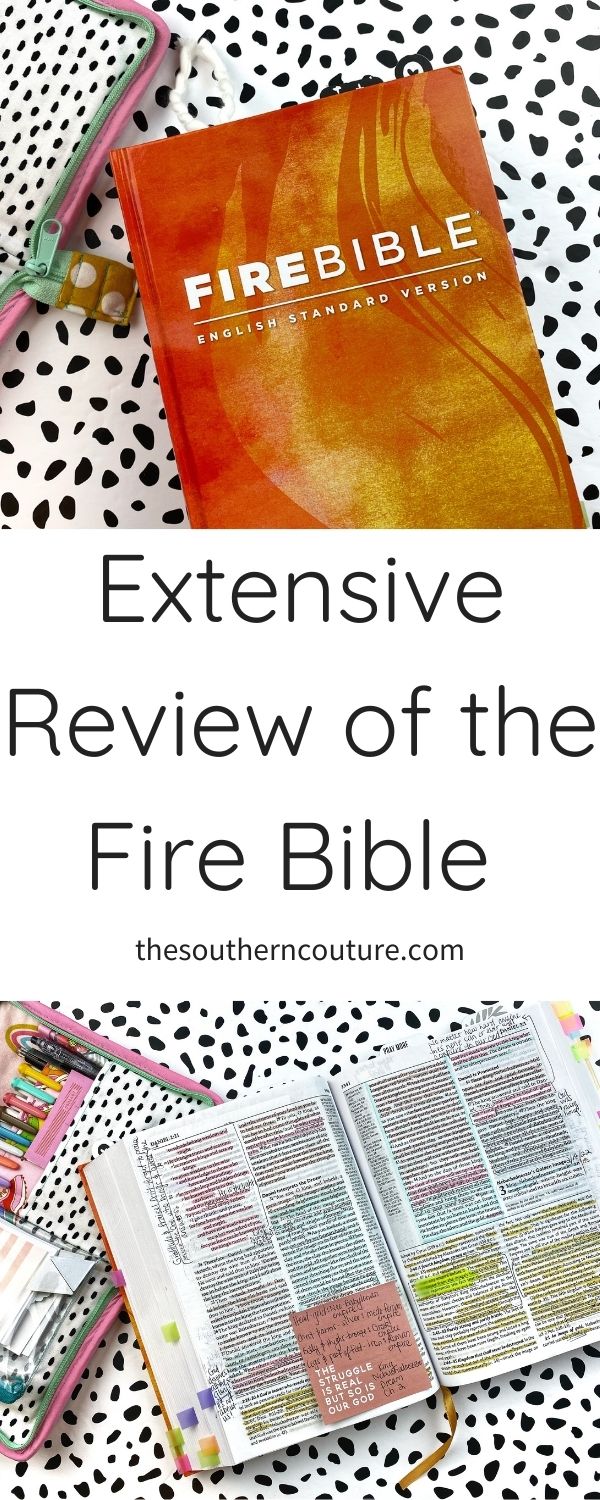 Today I am sharing an extensive review of the Fire Bible and all the amazing commentary that is included too.
