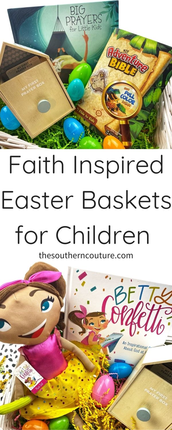 Today I am sharing these faith inspired Easter baskets for children to help them learn more about God. 