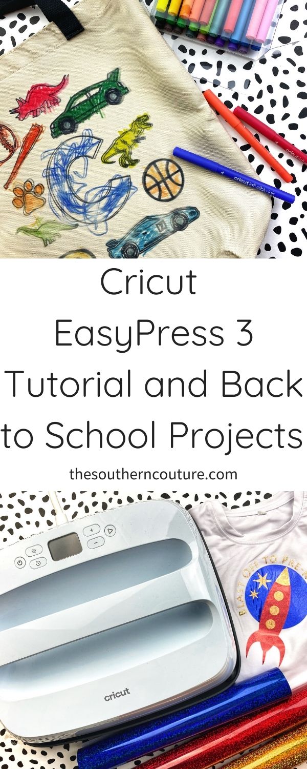 Today I am sharing a Cricut EasyPress 3 tutorial and Back to School projects perfect for creating over the summer break. 